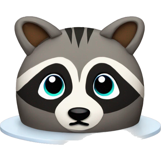 Raccoon cake emoji
