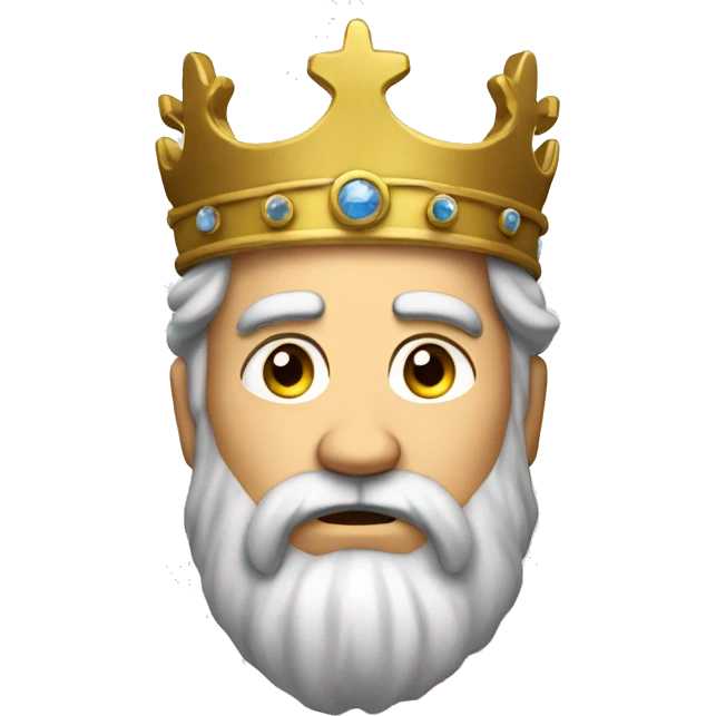 Zeus with a crown on his head emoji