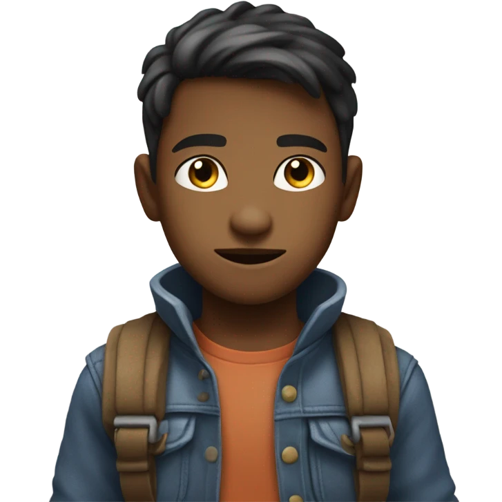 Boy invisible hero emoji