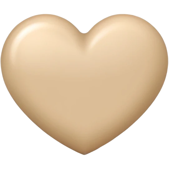 Heart beige emoji