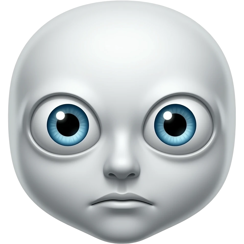 Creepy AI, but staring deep into my soul emoji