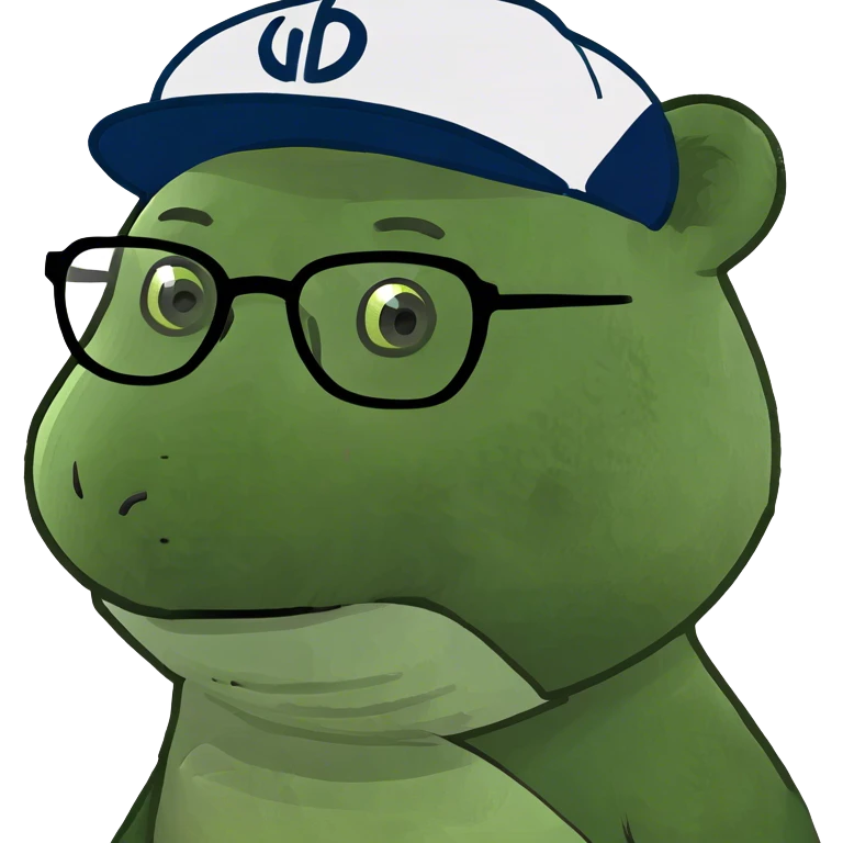 Bear wearing glasses emoji