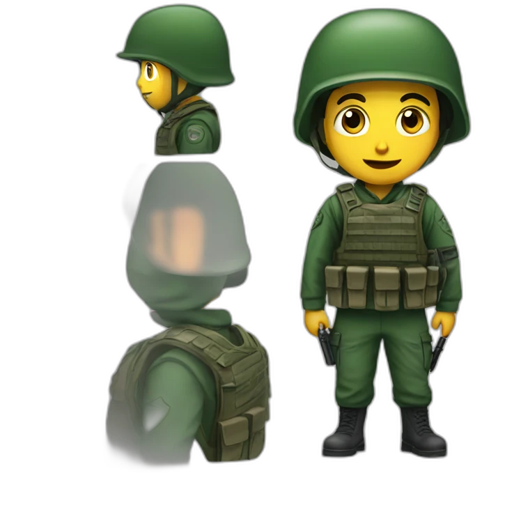 Hamas soldier looking embarrassed emoji
