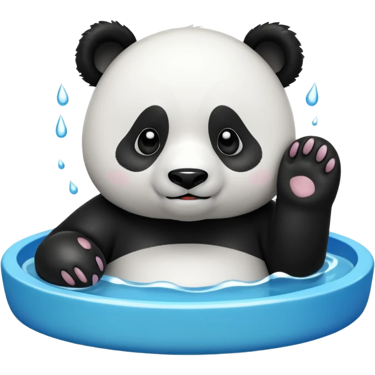 Panda in a pool  emoji