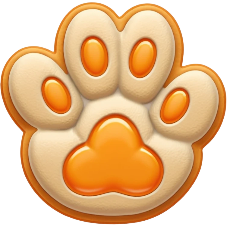a very light pale pastel orange #FFDBBB pawprint emoji