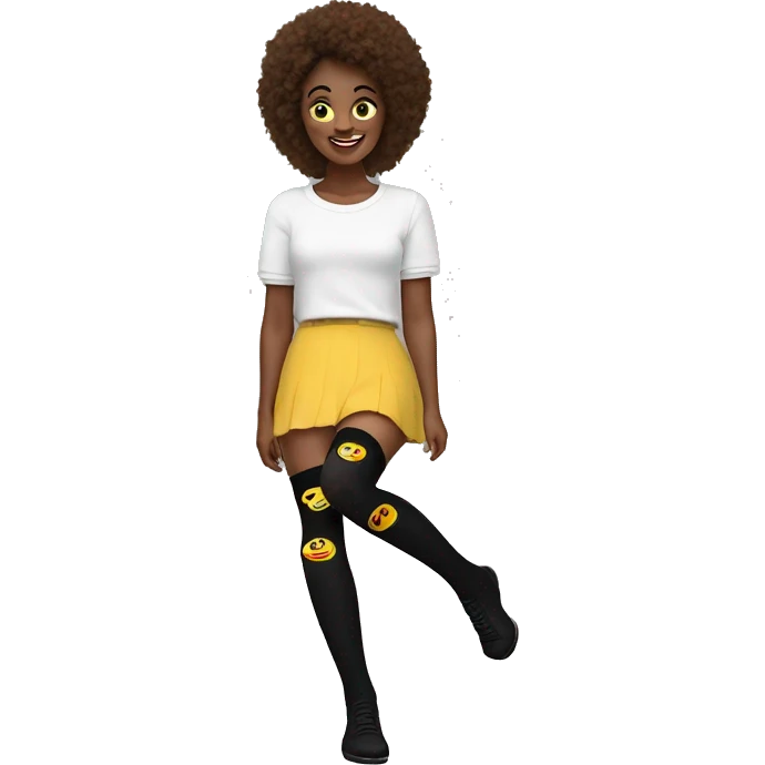 Black over knee socks emoji