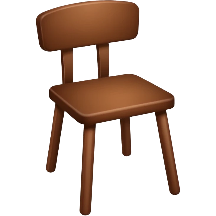 Wooden chair with on three legs emoji