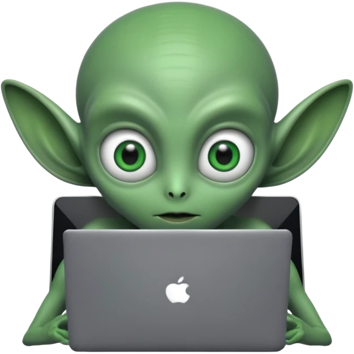 alien with laptop emoji