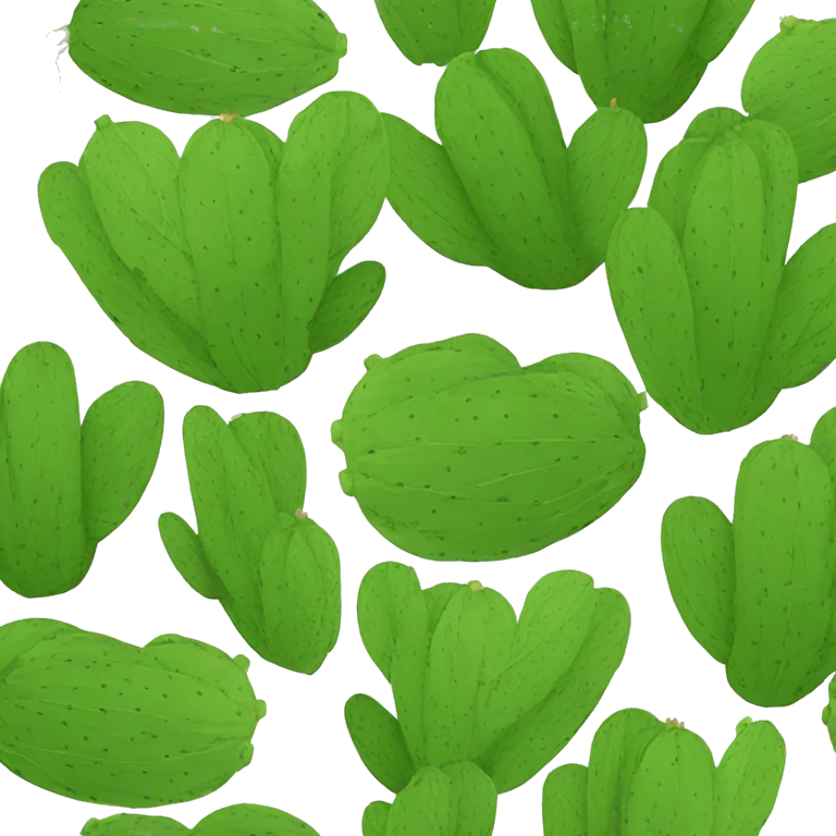 round Nopal without pot emoji