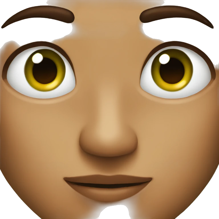 Green and dark brown eyes emoji