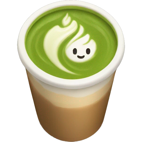 Matcha latte in a plastic cup  emoji