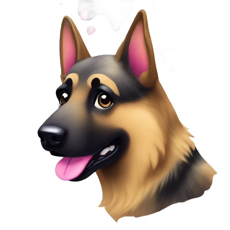 Lisa Frank Glitter German shepherd  emoji