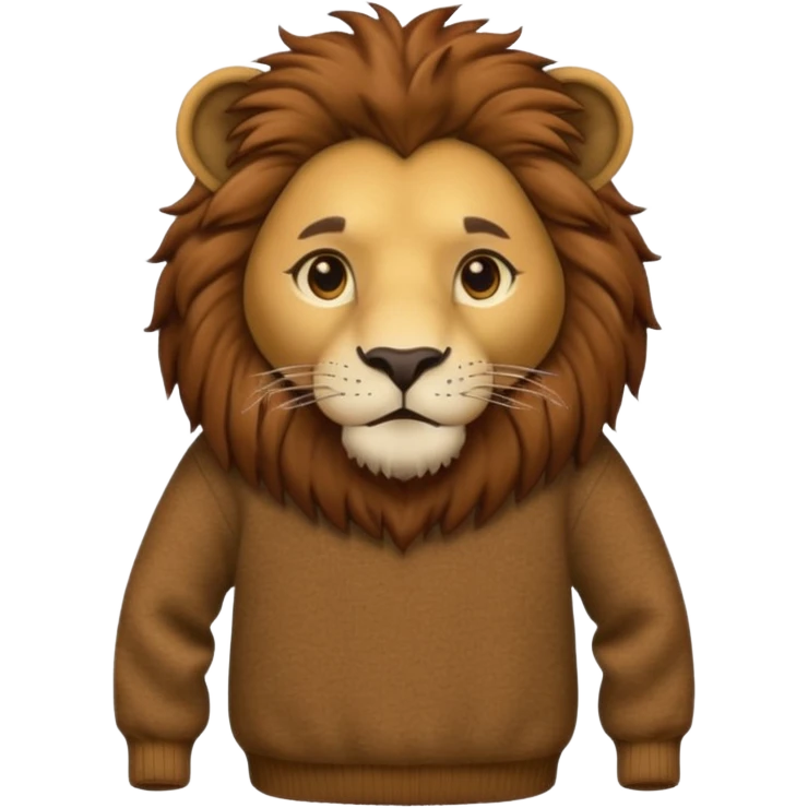 lion wearing jumper emoji
