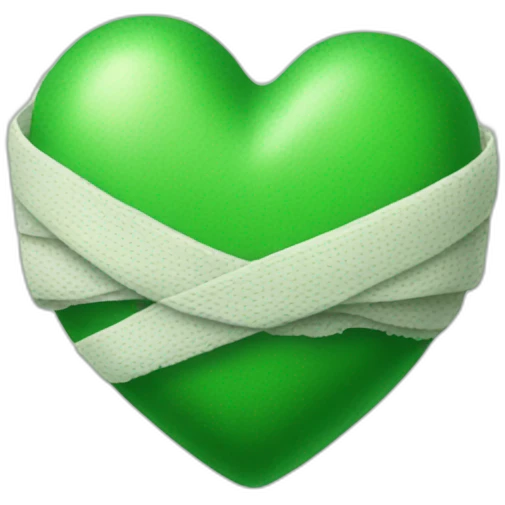 bandaged green heart emoji
