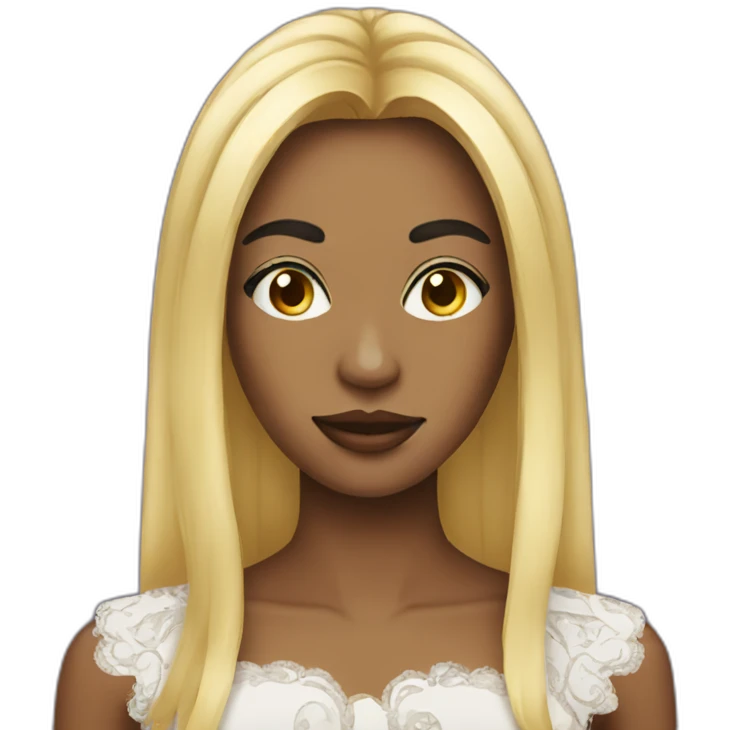 Masquerade woman straight hair emoji