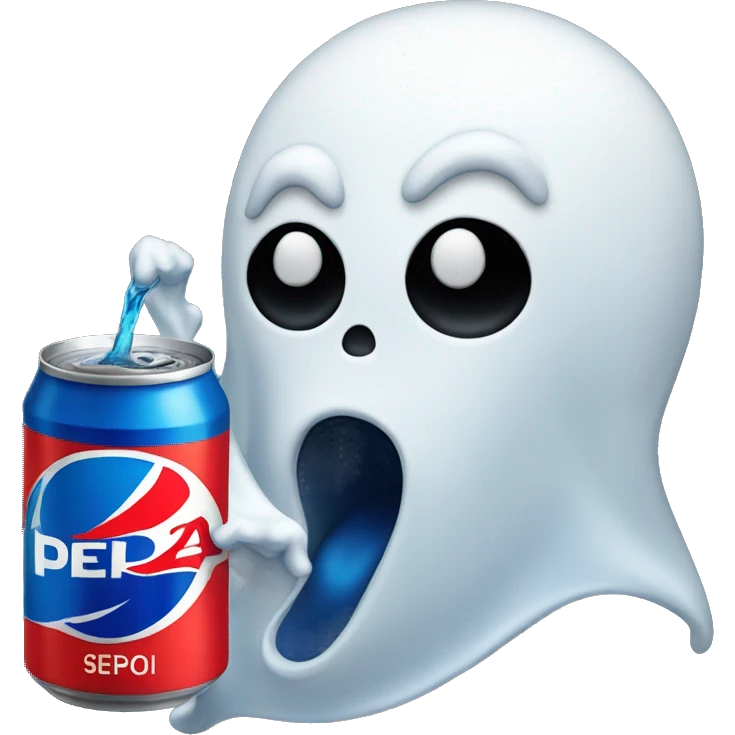 Ghost drinking pepsi emoji