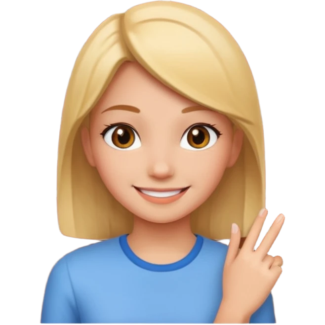 girl talking to a brick wall emoji