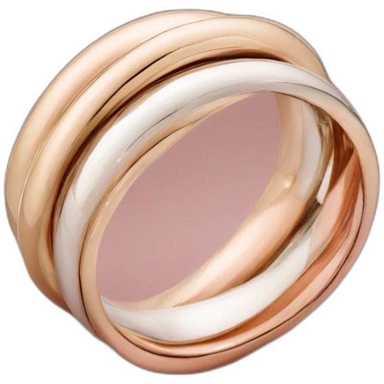 Cartier Trinity ring gold rose gold white gold emoji