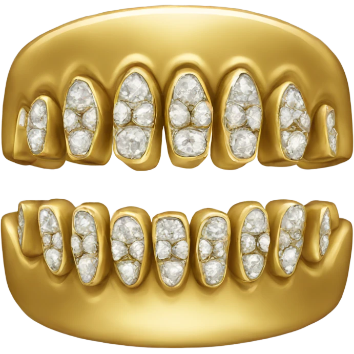 Gold diamond grill emoji
