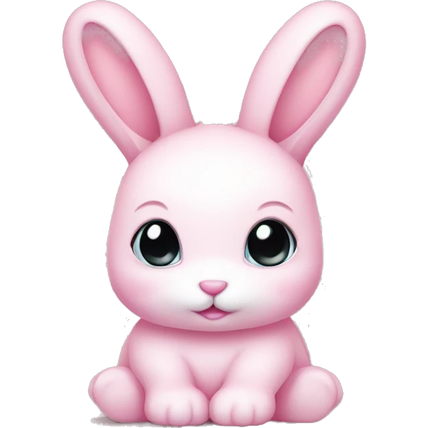 Baby pink bunny emoji
