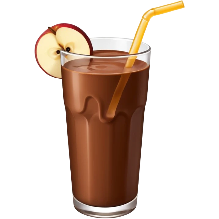 Chocolate milk and apple juice mix emoji