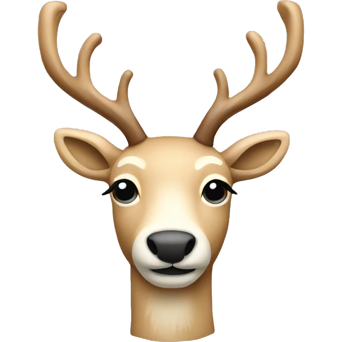 Beige reindeer emoji