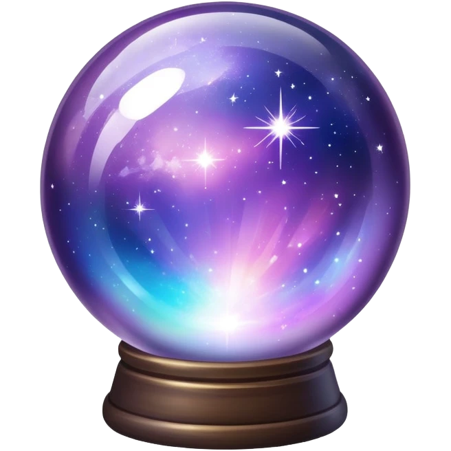 Crystal with galaxy inside emoji