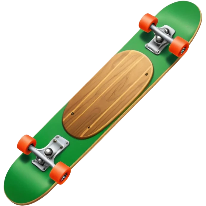 Skate board, green emoji