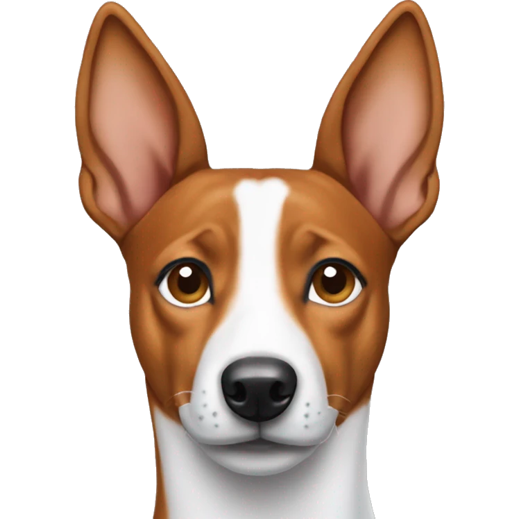 Basenji with her ears down emoji