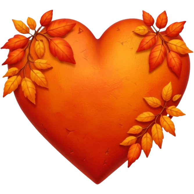 Autumn heart emoji
