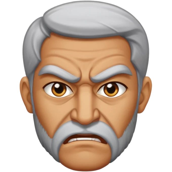in profile, angry Iranian emoji