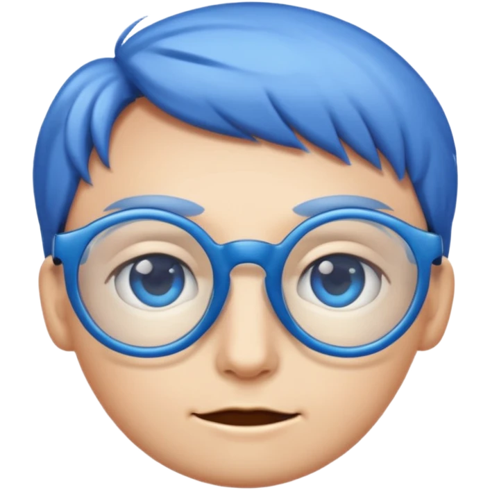 eye looking emoji with blue glasses emoji