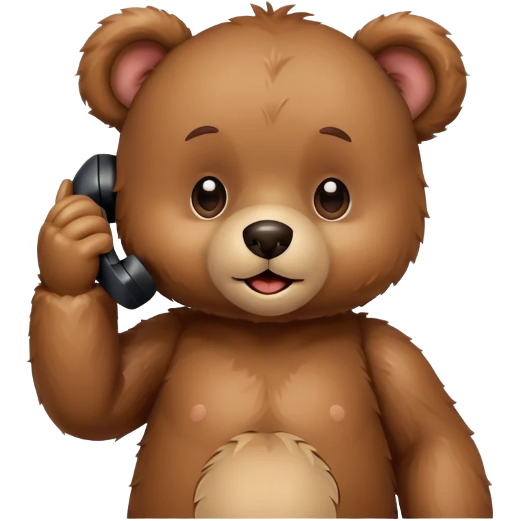 cute Teddy talking on phone  emoji