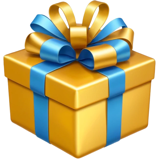 Golden heart with gifts emoji