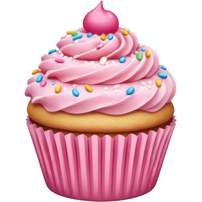Cupcake with pink icing emoji