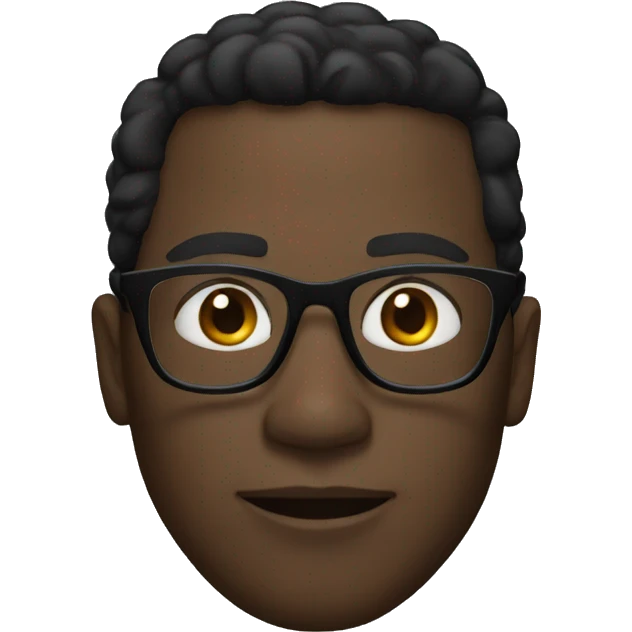 Black men with black glasses emoji