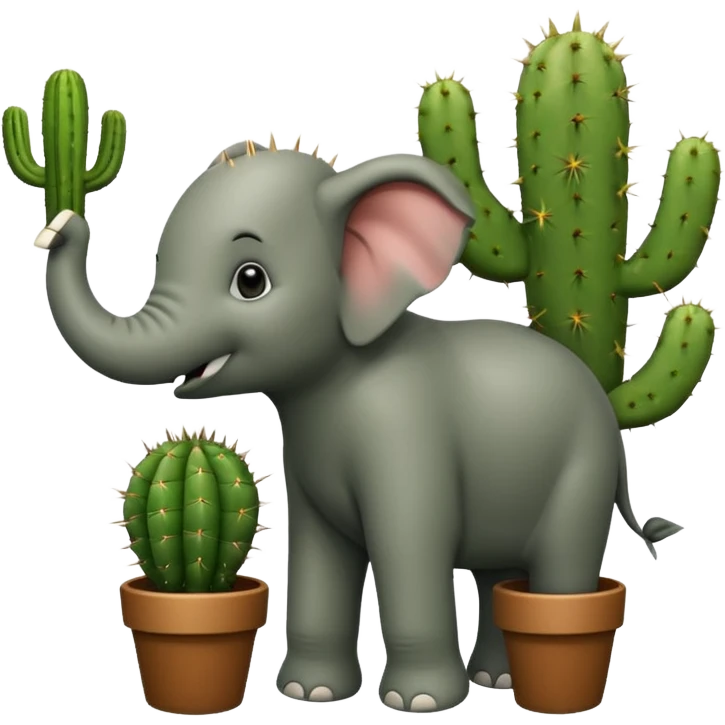 elephant and cactus emoji