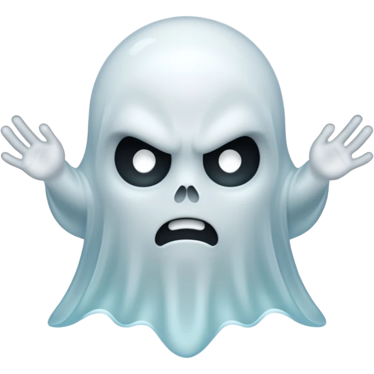 angry ghost emoji