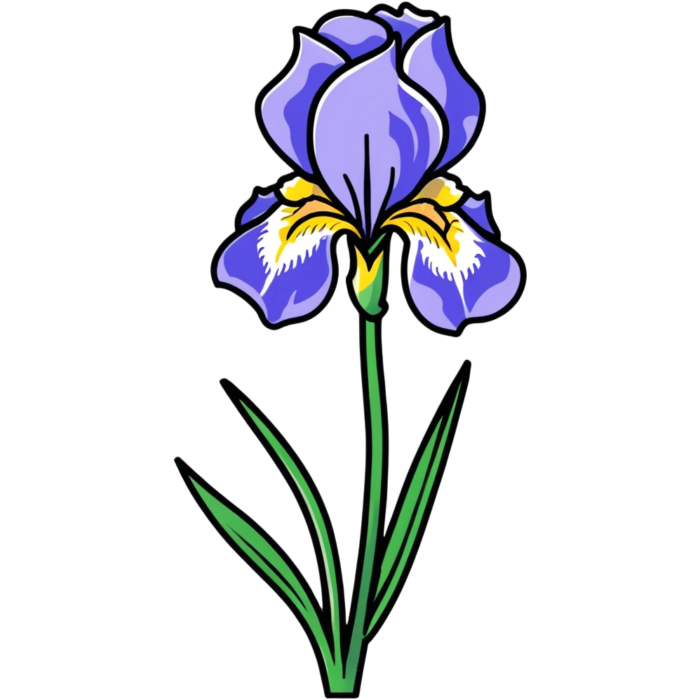 elegant iris flower in bloom emoji