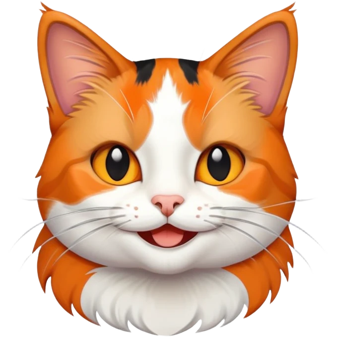 Calico cat smiles  emoji