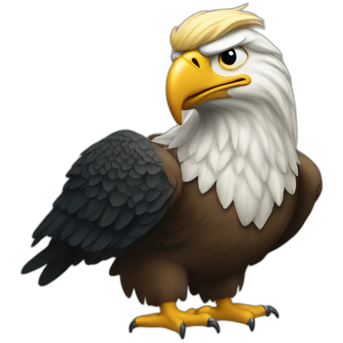 Donald trump with an eagle emoji