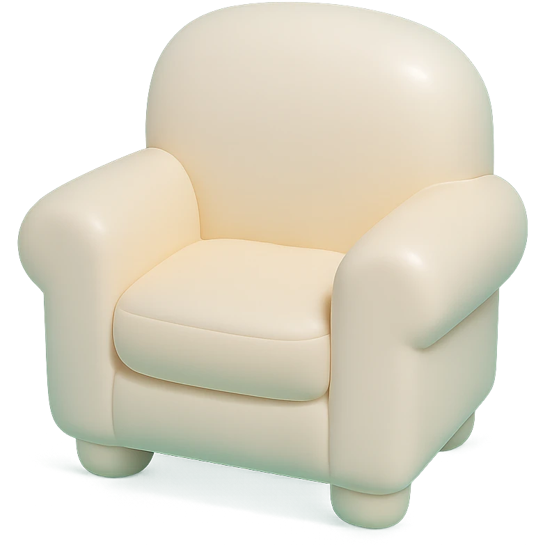 white cozy chair emoji