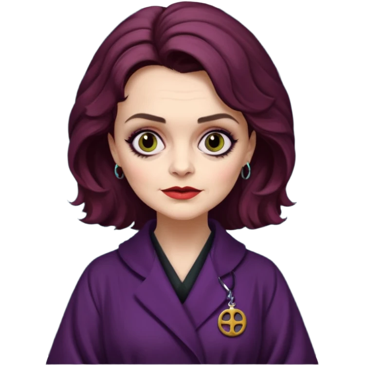 Psychiatrist dr julia hoffman from dark shadows, helena bonham carter, in psychiatrist robe emoji