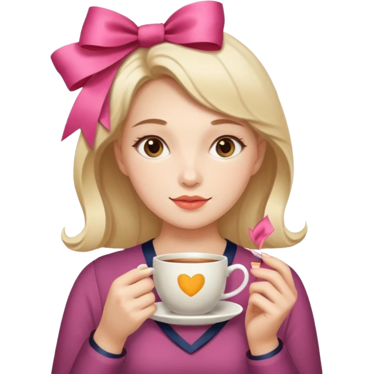 🧘🏼‍♀️🍵🎀 emoji