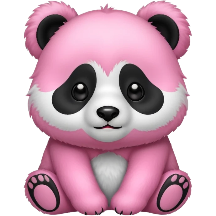 Pink cute panda emoji
