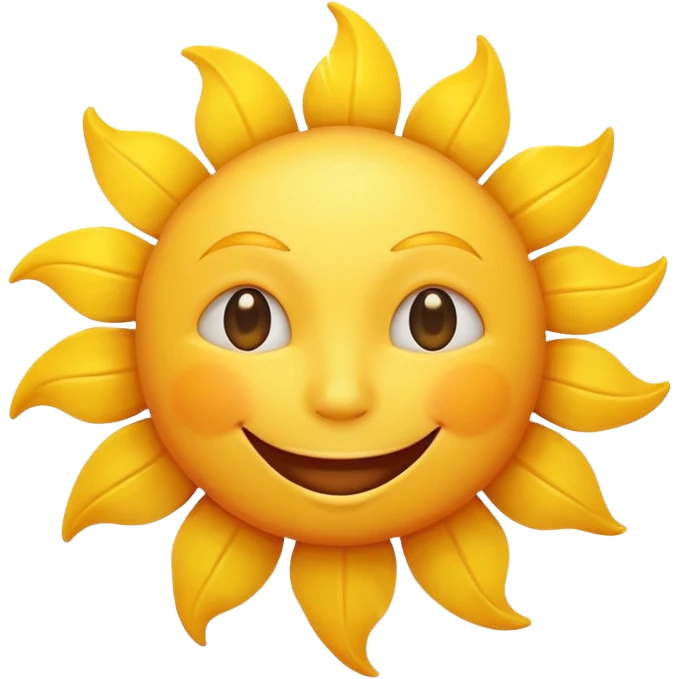 smiling sun emoji, simple and cheerful emoji