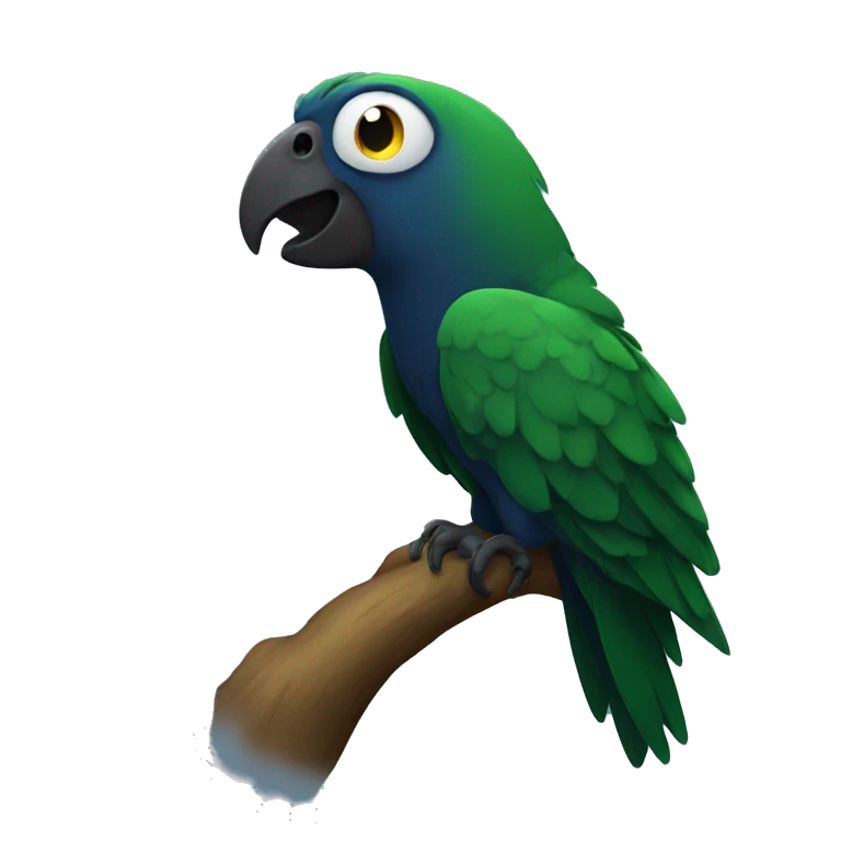 Midnight parrot emoji