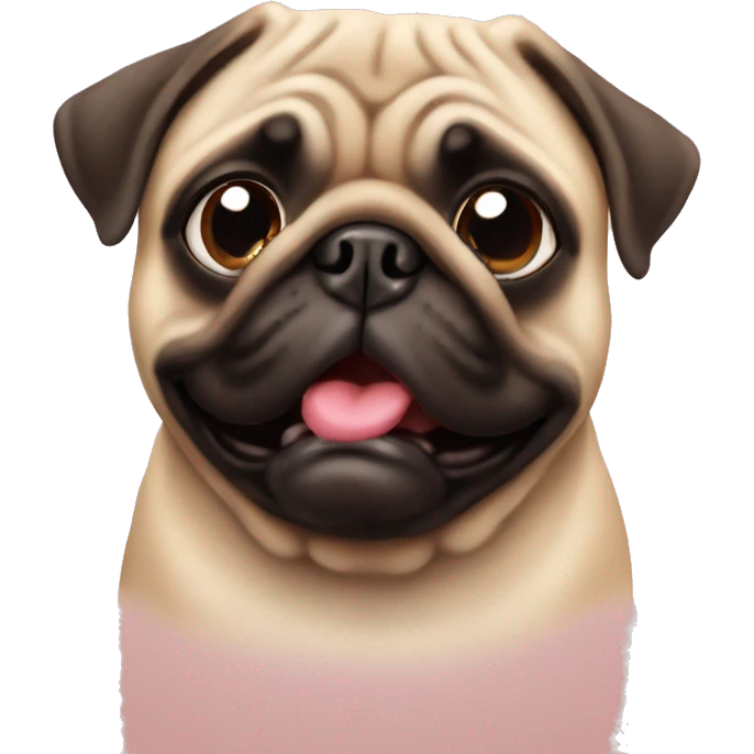 pug sending kisses emoji