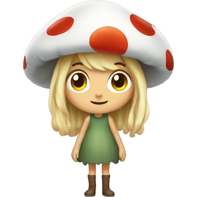 Mushroom girl emoji