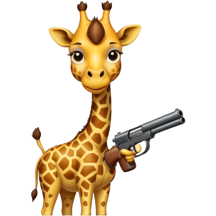 giraffe holding a gun emoji
